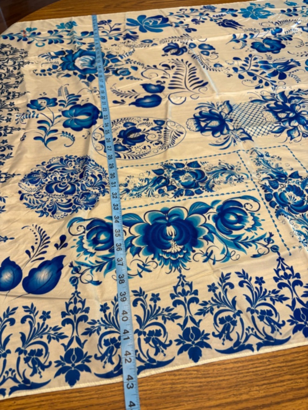 Johnny Was Farrow Scarf - Blue and Ivory - Picture 1 of 11